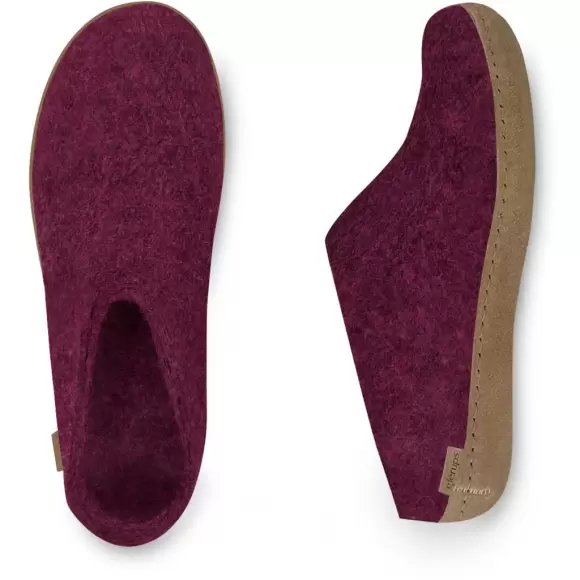 Damehjemmesko - GLERUPS - B-07 Slip-on with leather sole