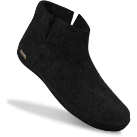 Damehjemmesko - GLERUPS - GLERUPS Boot with natural rubber sole - black GR02-02