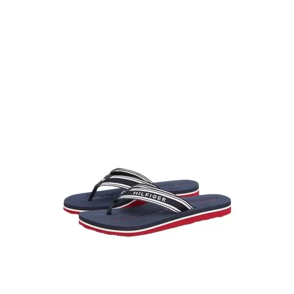 Dame Sandaler - Tommy Hilfiger - Tommy Hilfiger WEBBING SUMMER SANDAL FW0FW091930GY