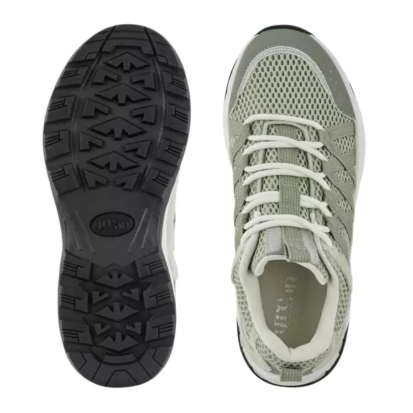 Dame Sneakers - GREEN COMFORT - Green Comort London sneaker w. suede detail 231006Q81-041