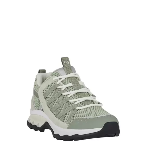 Dame Sneakers - GREEN COMFORT - Green Comort London sneaker w. suede detail 231006Q81-041