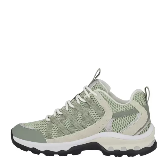 Dame Sneakers - GREEN COMFORT - Green Comort London sneaker w. suede detail 231006Q81-041