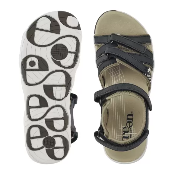 Dame Sandaler - GREEN COMFORT - Green Comfort Corsica w. slim velcro straps 421020Q30-012