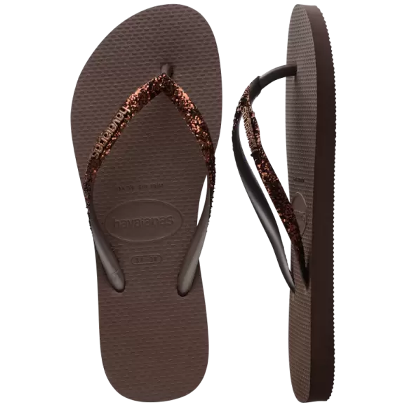 Dame Slippers - Havaianas - Havaianas Slim Glitter II HAW 4146975-727