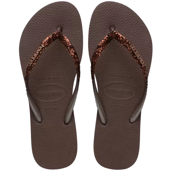 Dame Slippers - Havaianas - Havaianas Slim Glitter II HAW 4146975-727