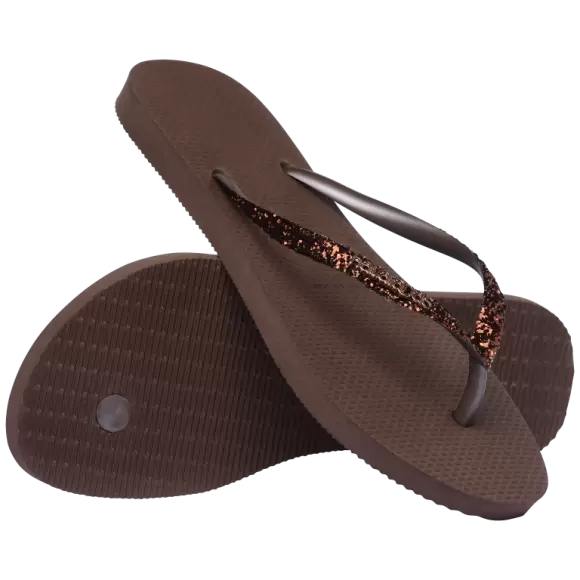 Dame Slippers - Havaianas - Havaianas Slim Glitter II HAW 4146975-727