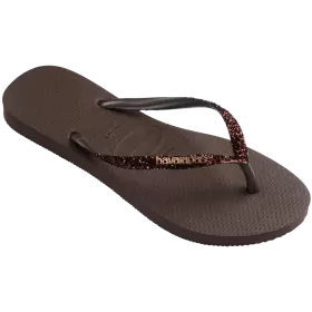 Dame Slippers - Havaianas - Havaianas Slim Glitter II HAW 4146975-727
