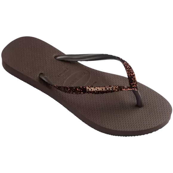 Dame Slippers - Havaianas - Havaianas Slim Glitter II HAW 4146975-727