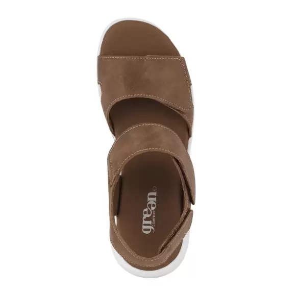 Dame Sandaler - GREEN COMFORT - Green Comfort Leaf sandal w. velcro 422004Q30-030