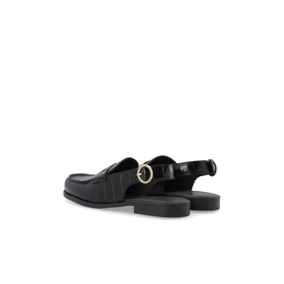 Dame Sko - CASHOTT COPENHAGEN - Cashott CASROBERTA Slingback Loafer Croco 61252545