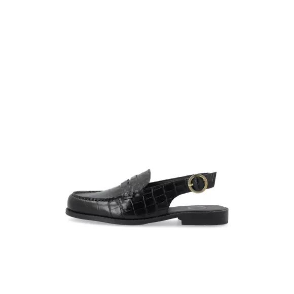 Dame Sko - CASHOTT COPENHAGEN - Cashott CASROBERTA Slingback Loafer Croco 61252545