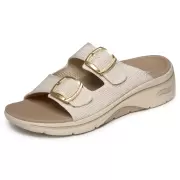 Dame Sandaler - SKECHERS - Skechers GO WALK Arch Fit 2.0 Sandal 140871 NAT