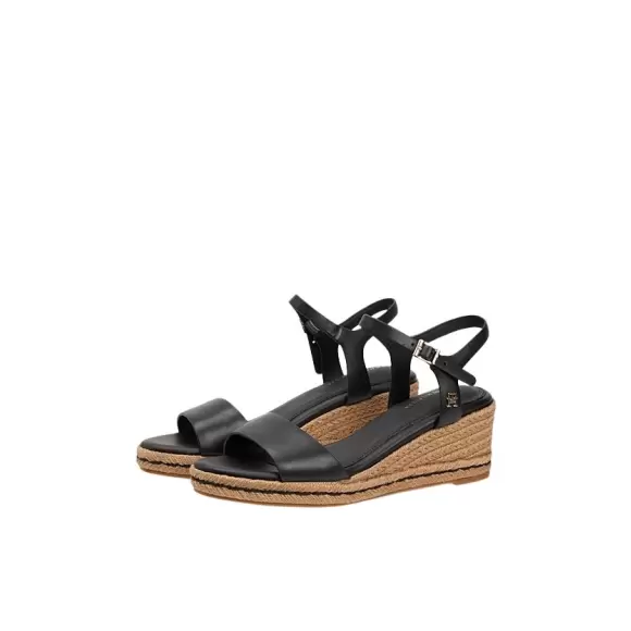Dame Sko - Tommy Hilfiger - Tommy Hilfiger MID WEDGE ESPAD LEATHER FW0FW09340BDS