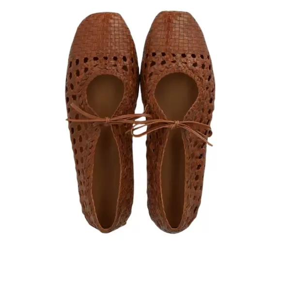 Dame Sko - ANGULUS - Angulus Soft hand-braided ballerina 1698-101-3614