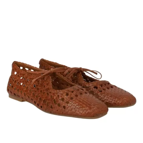 Dame Sko - ANGULUS - Angulus Soft hand-braided ballerina 1698-101-3614