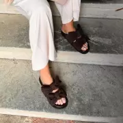 Dame Slippers - COPENHAGEN SHOES - Copenhagen Shoes SUMMER DREAM SUEDE CS8399-0012