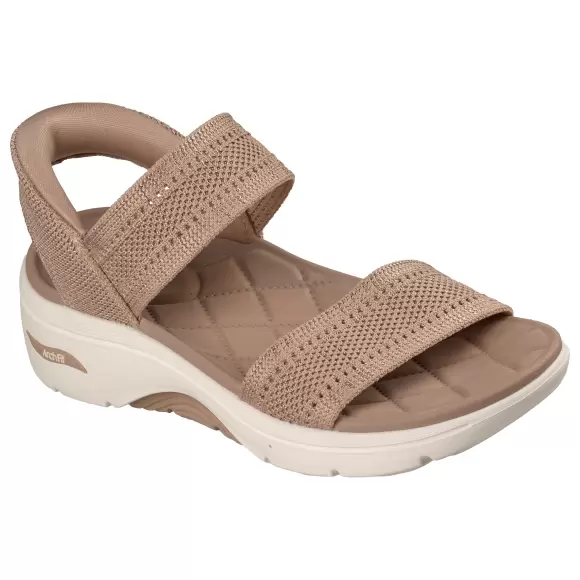 Dame Sandaler - SKECHERS - Skechers Go Walk Arch Fit 2.0 Sandal 140844 TAN