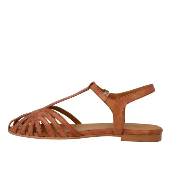 Dame Sandaler - ANGULUS - Angulus Flat sandal with beautiful 5841-101-1789