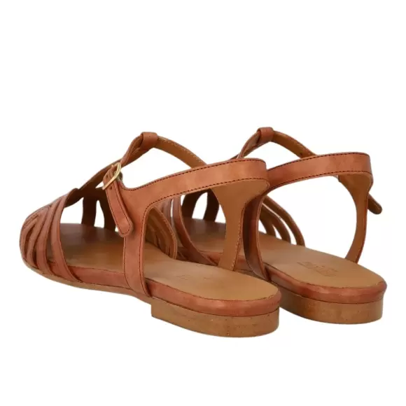Dame Sandaler - ANGULUS - Angulus Flat sandal with beautiful 5841-101-1789