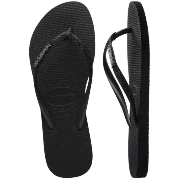Dame Slippers - Havaianas - Havaianas Slim Glitter II HAW4146975-1069