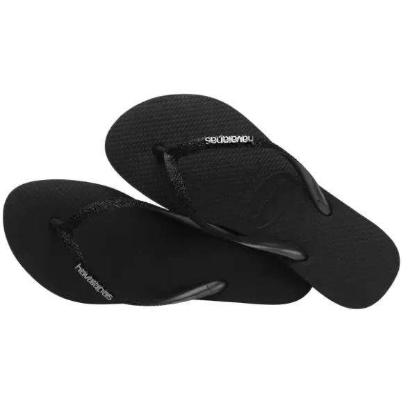 Dame Slippers - Havaianas - Havaianas Slim Glitter II HAW4146975-1069