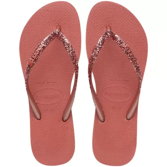 Dame Slippers - Havaianas - Havaianas Slim Glitter II HAW4146975-1121