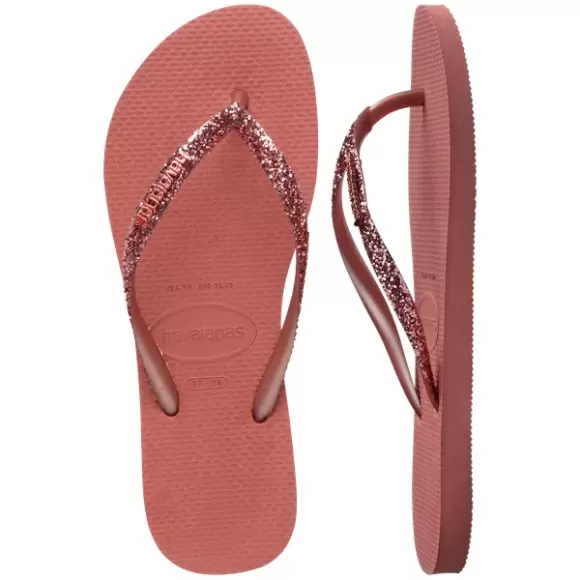 Dame Slippers - Havaianas - Havaianas Slim Glitter II HAW4146975-1121