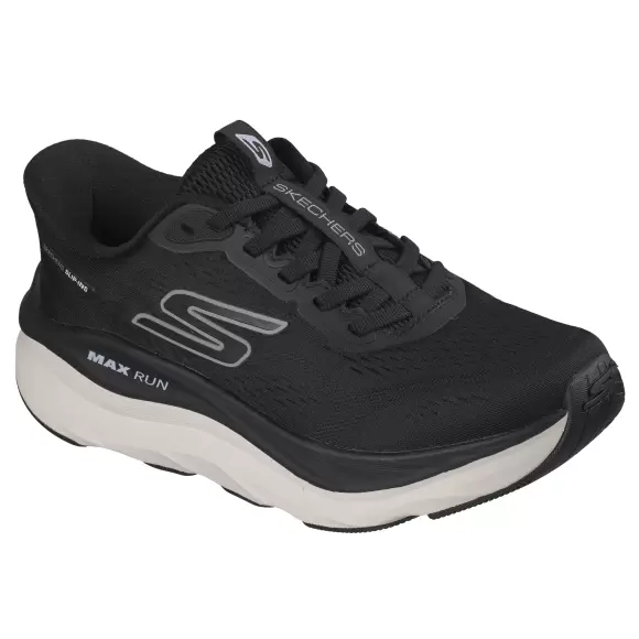 Brug SKECHERS Slip-ins: Max Cushioning - Max Run 129200 BKW til en forbedret oplevelse