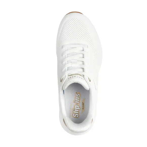 Dame Sneakers - SKECHERS - SKECHERS Relaxed Fit: Slip-ins: Arch Fit UNO - Relaxing On Air 190177 WHT