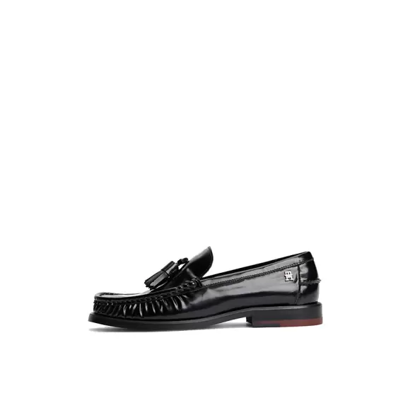 Dame Sko - Tommy Hilfiger - Tommy Hilfiger SQUARE TOE TASSEL LOAFER FW0FW09492BDS