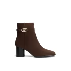 Dame Støvler - Tommy Hilfiger - Tommy Hilfiger TH STRAP SUEDE BLOCK HEEL BOOT FW0FW09521GUG