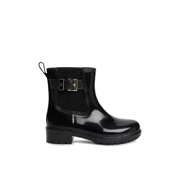 Tommy Hilfiger TH BUCKLE GLOSSY ANKLE RAIN BOOT FW0FW09543BDS