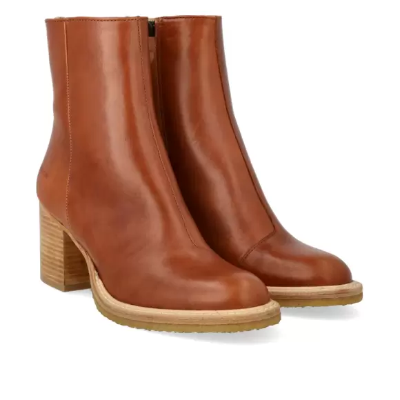 Dame Støvler - ANGULUS - ANGULUS Block heel boot with zipper 7696-101-1838