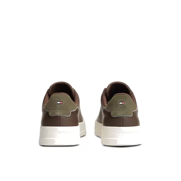 Herre Sneakers - Tommy Hilfiger - Tommy Hilfiger LEATHER MIX COURT SNEAKERS FM0FM053670HH
