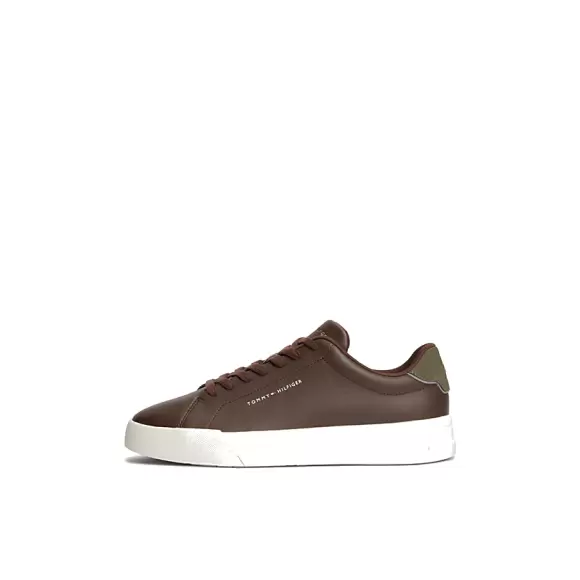 Herre Sneakers - Tommy Hilfiger - Tommy Hilfiger LEATHER MIX COURT SNEAKERS FM0FM053670HH